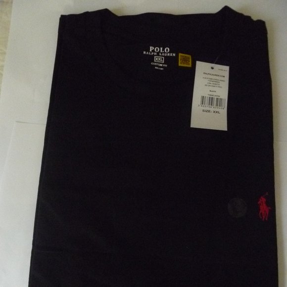 NWT POLO RALPH LAUREN  SMALL PONY CUSTOM FIT TEE TSHIRT - BLACK - 2XL - Picture 2 of 3